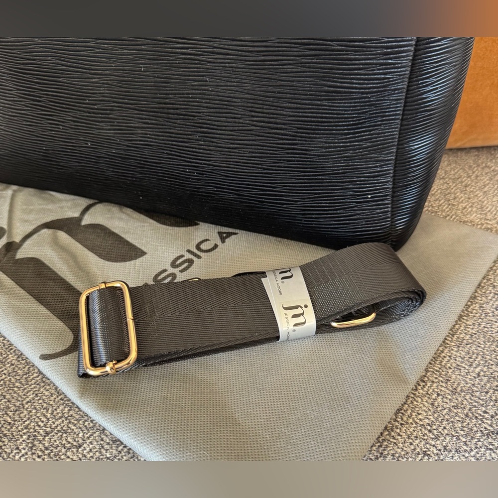 Jessica Moore Black Textured Travel Tote Bag NWT - Picture 15 of 15